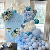 Set 10 Baloane din Latex, Vivimall, Model Party, 13 cm, 1 g, Bleu