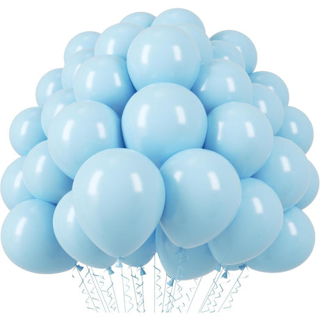 Set 10 Baloane Din Latex, 13 Cm, 1 G, Bleu - vivimall.ro