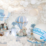 Set 10 Baloane din Latex, Vivimall, Model Party, 13 cm, Albe, 2.2 g