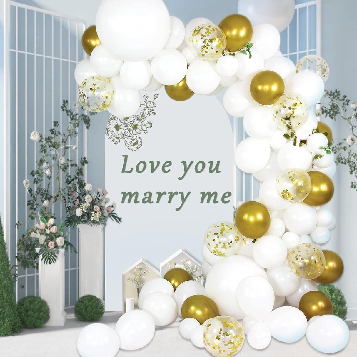 Set 10 Baloane din Latex, Vivimall, Model Party, 13 cm, Albe, 2.2 g