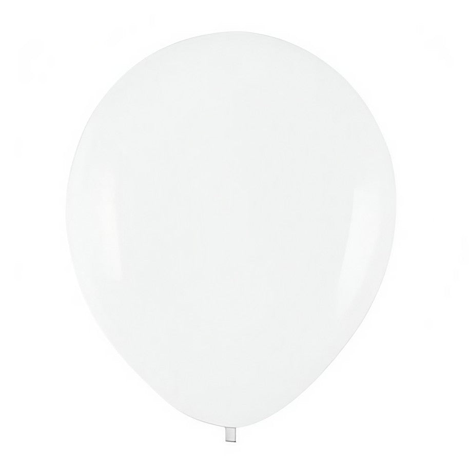 Set 10 Baloane din Latex, Vivimall, Model Party, 13 cm, Albe, 2.2 g