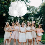 Set 10 Baloane Din Latex, 30 Cm, 5X Alb, 5X Confetti, 2.8 G - vivimall.ro
