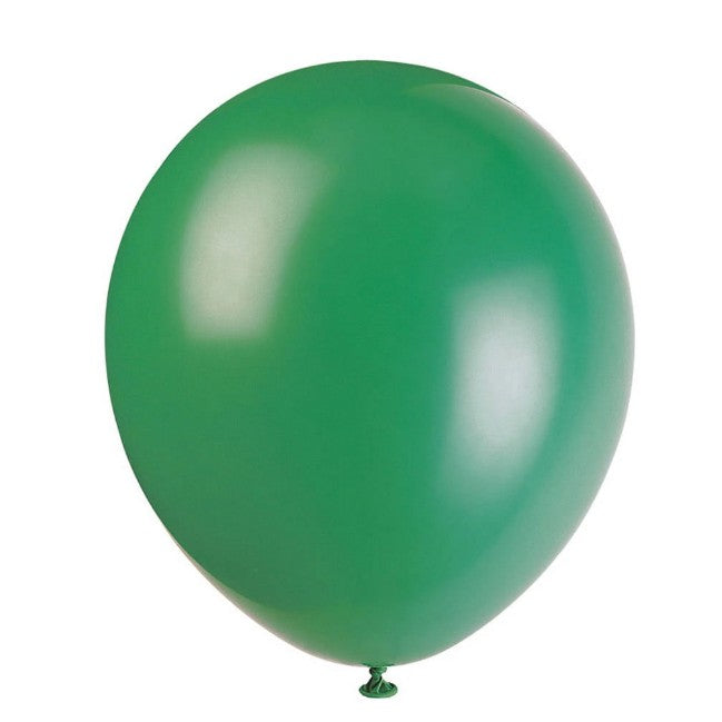 Set 10 Baloane din Latex, Vivimall, Model Party, 30 cm, Verde Diferite Nuante, 2.8 g
