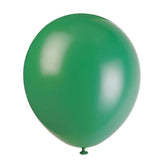 Set 10 Baloane din Latex, Vivimall, Model Party, 30 cm, Verde Diferite Nuante, 2.8 g