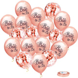 Set 10 Baloane Din Latex, 30 Cm, 2.8 G, Cu Confetti, Roz - vivimall.ro