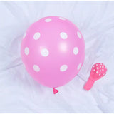 Set 10 Baloane din Latex, Vivimall, Model Party Buline, 2x Albastru, 2x Verde, 2x Mov, 2x Roz, 2x Rosu, 23 cm, 1.4g