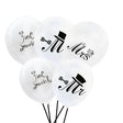 Set 10 Baloane Din Latex, Mr&Mrs Just Married, 2.8 G, 30 Cm - vivimall.ro