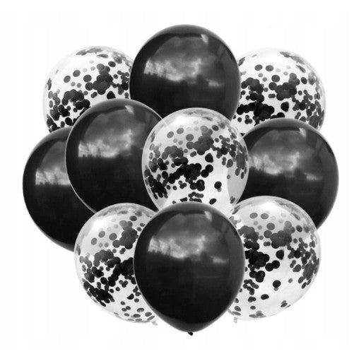 Set 10 Baloane Din Latex, Model Party Confetti, 5 X Confetti, 5 X, 25 Cm, 2.2G