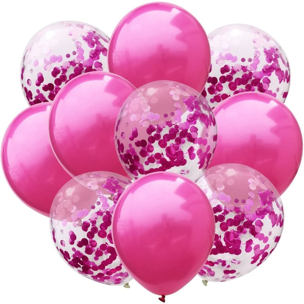 Set 10 Baloane Din Latex, Model Party Confetti, 5 X Confetti, 5 X, 25 Cm, 2.2G
