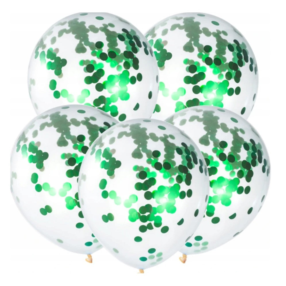 Set 10 Baloane Din Latex, Model Party Confetti, 5 X Confetti, 5 X, 25 Cm, 2.2G