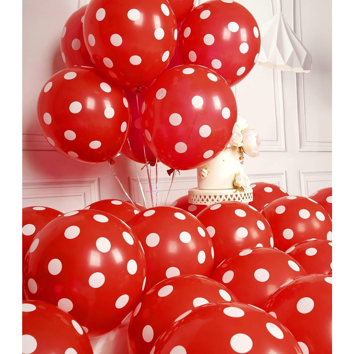 Set 10 Baloane Din Latex, 30 Cm, Si Rosu, 2.8 G - vivimall.ro