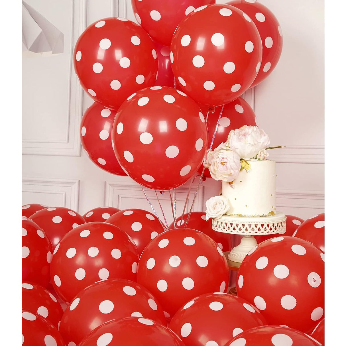 Set 10 Baloane Din Latex, 30 Cm, Si Rosu, 2.8 G - vivimall.ro