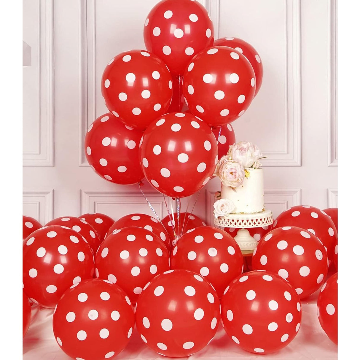 Set 10 Baloane Din Latex, 30 Cm, Si Rosu, 2.8 G - vivimall.ro