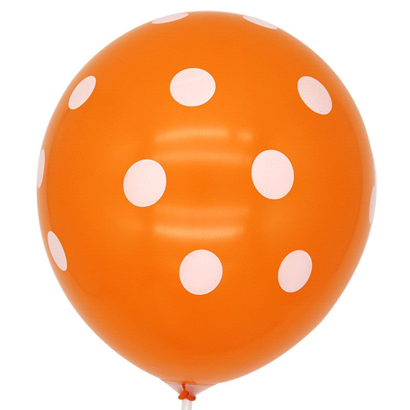 Set 10 Baloane Din Latex, Model Party Cu Buline Si Simple, 30 Cm, 2.8 G