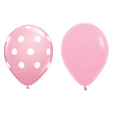 Set 10 Baloane Din Latex, Model Party Cu Buline Si Simple, 30 Cm, 2.8 G