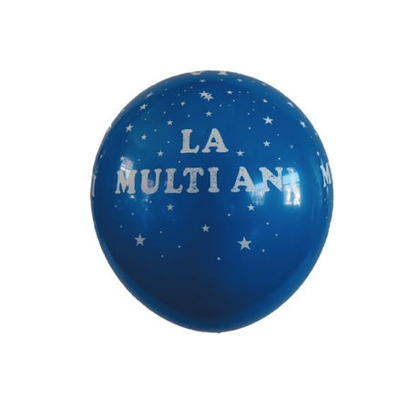 Set 10 Baloane Din Latex, Print Aniversare La Multi Ani, 23 Cm, Astre - vivimall.ro