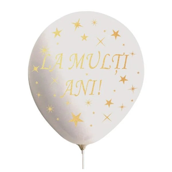 Set 10 Baloane Din Latex, La Multi Ani, 23 Cm, 2.2 G - vivimall.ro