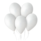 Set 10 Baloane din Latex Metalizate, Vivimall, Model Party, 5x Alb, 5x Nude, 23 cm, 2.2 g