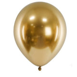 Set 10 Baloane din Latex Metalizate, Vivimall, Model Party, 5x Alb, 5x Nude, 23 cm, 2.2 g