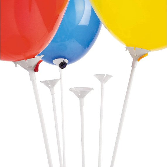 Set 10 Bete Cu Rozete Pentru Baloane, Suporturi De Plastic, Usor De Instalat, Reutilizabil, Pentru Aniversare, Nunta, Ziua De Nastere, Decor, 40 Cm, E - vivimall.ro