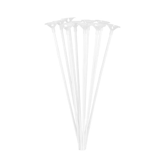 Set 10 Bete cu Rozete pentru Baloane, Flippy, Suporturi de plastic, Usor de instalat, Reutilizabil, Pentru aniversare, Nunta, Ziua de Nastere, Decor, 40 cm, Transparente