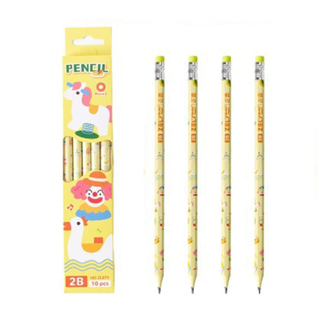 Set 10 Creioane 2B Cu Circ | FunWrite - vivimall.ro