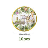Farfurii Cartonate Petrecere Copii, Farfurii Cartonate De Unica Folosinta, Set 10 Buc, Diametru 18 Cm - vivimall.ro