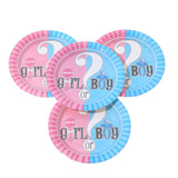 Set 10 Farfurii Gender Reveal, Girl Or Boy, Din Carton, 22.8 Cm, Roz/ - vivimall.ro