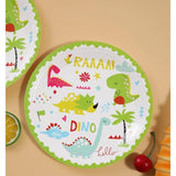 Set 10 Farfurii Petrecere, Flippy, Colectia Dino Park, 23 cm Diametru, din Carton, Multicolor