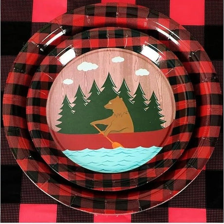 Set 10 Farfurii Unica Folosinta, Flippy, 18 cm, Model Urs, Multicolor