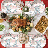 Set 10 Farfurii Unica Folosinta, Flippy, Imprimeu Elefant, din Carton, 17 cm, Roz