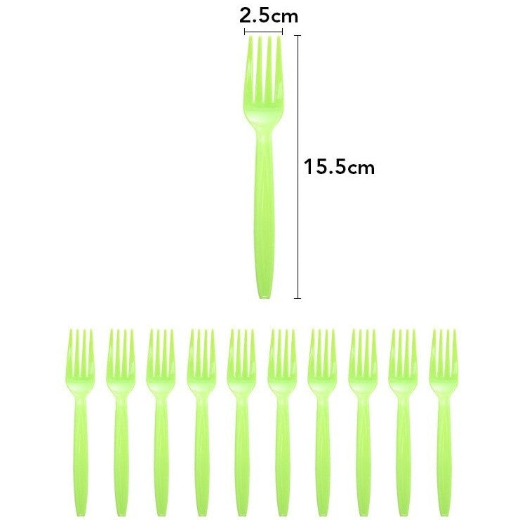 Set 10 Furculite de Unica Folosinta, Flippy, Colectia Dino Park, 15.5 x 2.5 cm, din Plastic PE, Multicolor