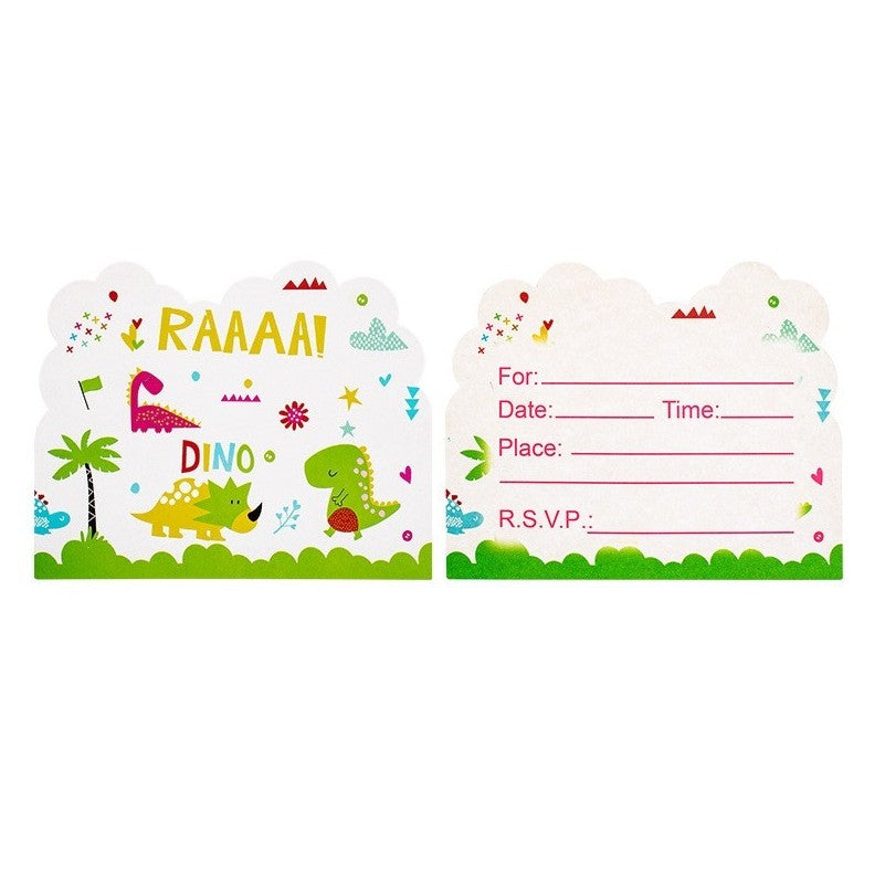 Set 10 Invitatii Pentru Petrecere Dino Park | TinyDino