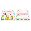 Set 10 Invitatii pentru Petrecere, Vivimall, Colectia Dino Park, 11 x 14 cm, din Carton, Multicolor - vivimall.ro