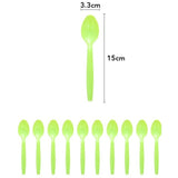 Set 10 Linguri de Unica Folosinta, Flippy, Colectia Dino Park, 15 x 3.3 cm, din Plastic PE, Multicolor