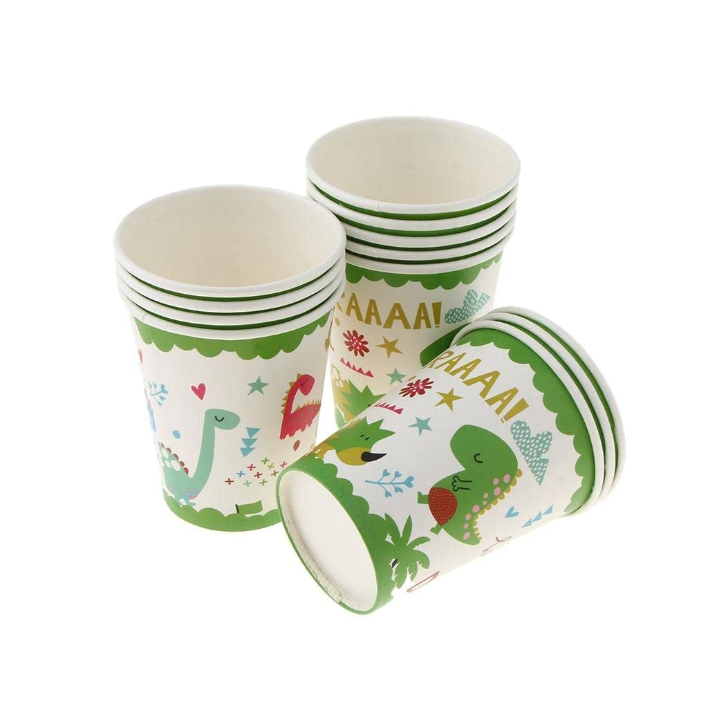 Set 10 Pahare Petrecere, Flippy, Colectia Dino Park, 8.5 x 7 x 5 cm, din Carton, Multicolor