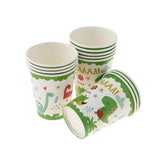 Set 10 Pahare Petrecere, Flippy, Colectia Dino Park, 8.5 x 7 x 5 cm, din Carton, Multicolor