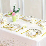 Set 10 Pahare, Flippy, Imprimeu cu Buline, din Carton, 250 ml, 7.5 x 8.5 x 5.2 cm, Auriu