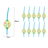 Set 10 Paie, Flippy, Colectia Dino Park, 26 x 7 cm, din Carton/Plastic, Multicolor