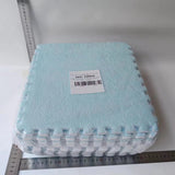 Set 10 Piese Covor Tip Puzzle, Spuma Eva, Pufos, Baby Blue - vivimall.ro