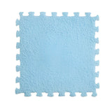 Set 10 Piese Covor Tip Puzzle, Spuma Eva, Pufos, Baby Blue - vivimall.ro