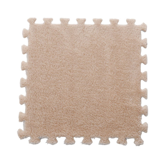 Set 10 Piese Covor Tip Puzzle, Spuma Eva, Pufos, Crem - vivimall.ro
