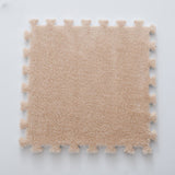 Set 10 Piese Covor tip Puzzle, Flippy, Spuma EVA, Pufos, 30 x 30 x 1 cm, Crem