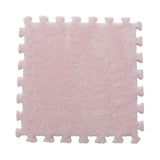 Set 10 Piese Covor tip Puzzle, Flippy, Spuma EVA, Pufos, 30 x 30 x 1 cm, Roz Pudrat