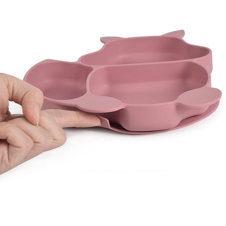 Set 10 Piese Diversificare Bebelusi Si Copii, Din Silicon, Baveta, Farfurie Compartimentata Cu Ventuza, Bol Cu Ventuza, Tacamuri Din Lemn Si Silicon, Cana Pentru Gustari, Fara Alergeni