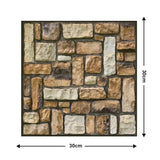 Set 10 Placi Tapet 3D, 30 X 30 Cm, Din Pvc, Tip Piatra, Suprafata Acoperita 0.9 Mp, Autoadeziv - vivimall.ro