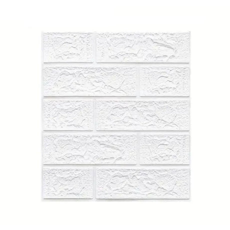 Set 10 Placi Tapet 3D, 35 X 38 Cm, Grosime 3 Mm, Din Polietilena, Model Caramida, Suprafata Acoperita 1.33 Mp - vivimall.ro