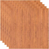 Set 10 Placi Tapet 3D, 70 X 70 Cm, Grosime 3 Mm, Din Rasina, Tip Placi De Lemn, Suprafata Acoperita 4.9 Mp, Maro Roscat - vivimall.ro