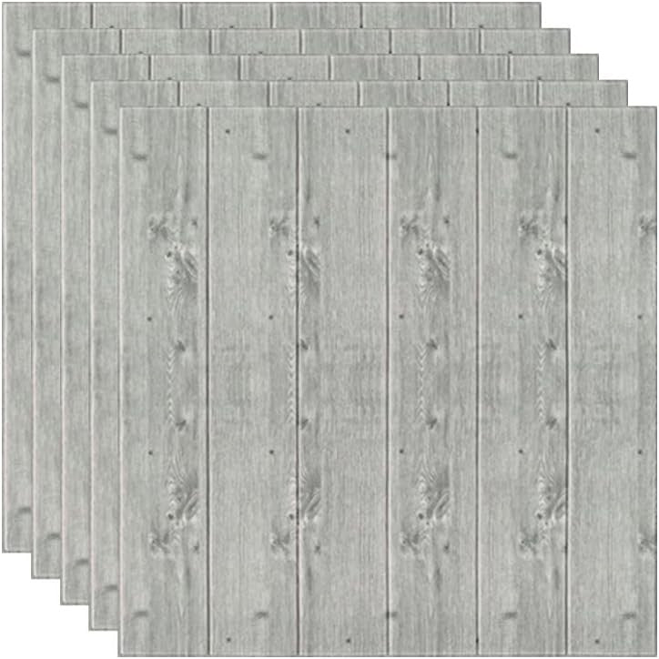 Set 10 Placi Tapet 3D, 70 X 70 Cm, Grosime 3 Mm, Din Rasina, Tip Placi De Lemn, Suprafata Acoperita 4.9 Mp, Inchis - vivimall.ro