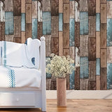 Set 10 Placi Tapet 3D, Vivimall, 70 x 70 cm, Grosime 3 mm, din Rasina, Tip Placi de Lemn, Suprafata Acoperita 4.9 mp, Gri/Albastru - vivimall.ro